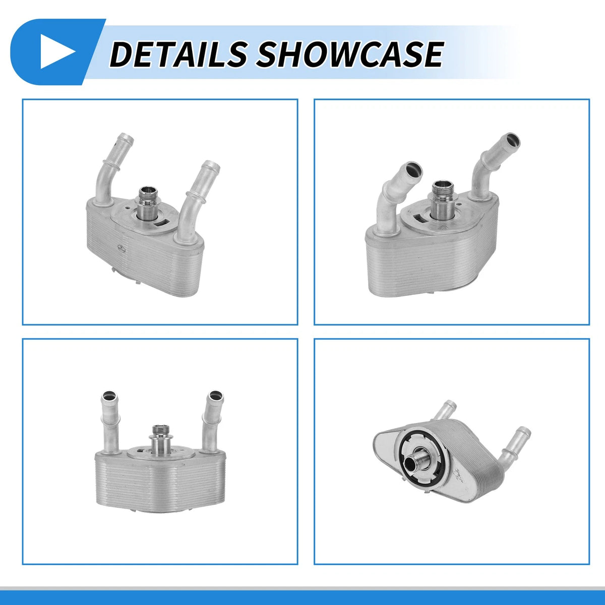 Engine Oil Cooler for Ford F-150 2011-2020 - 1 Set with Middle Shaft