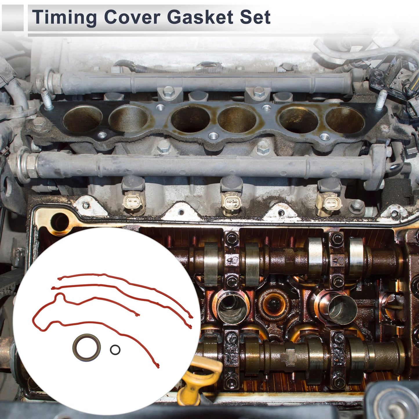 Timing Cover Gasket Set for Ford GT 5.4L V8 DOHC 32v Engine (2005-2006)