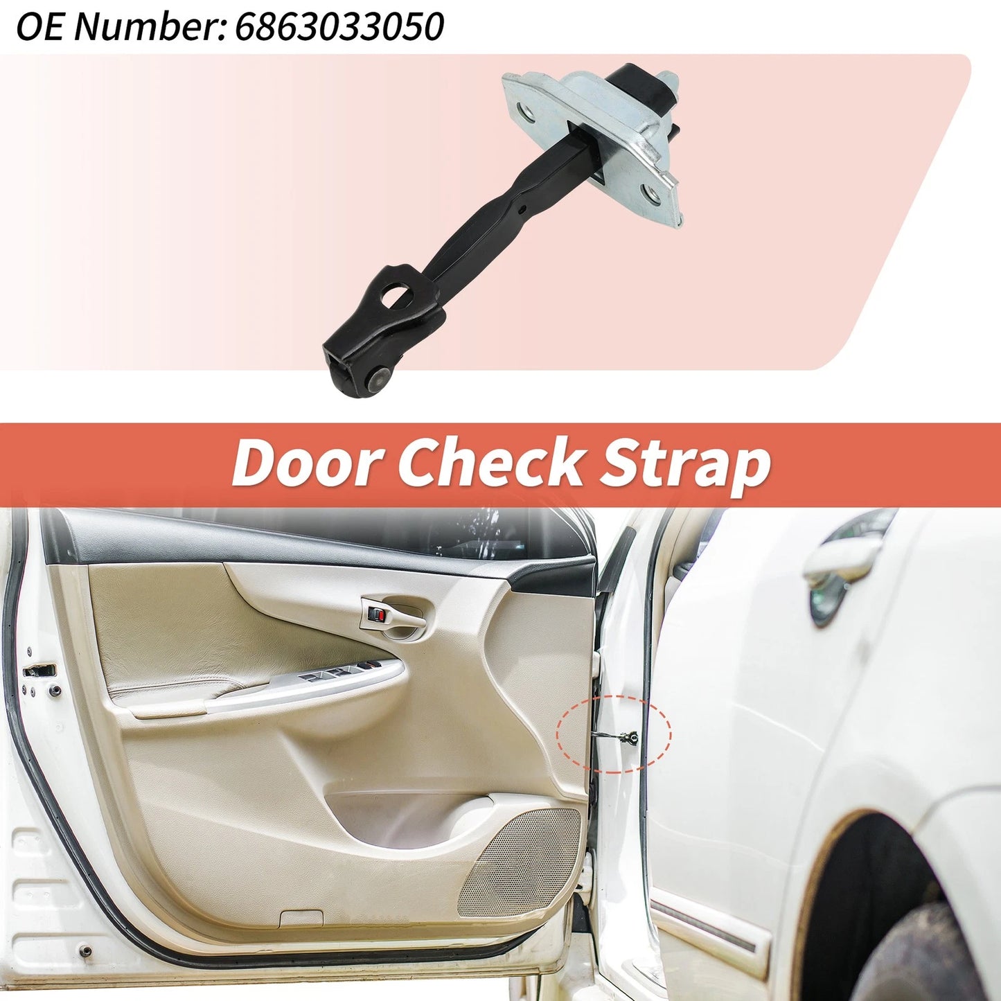 Front Left/Right Door Check Strap for Toyota Camry (2002-2006) 1 Pc