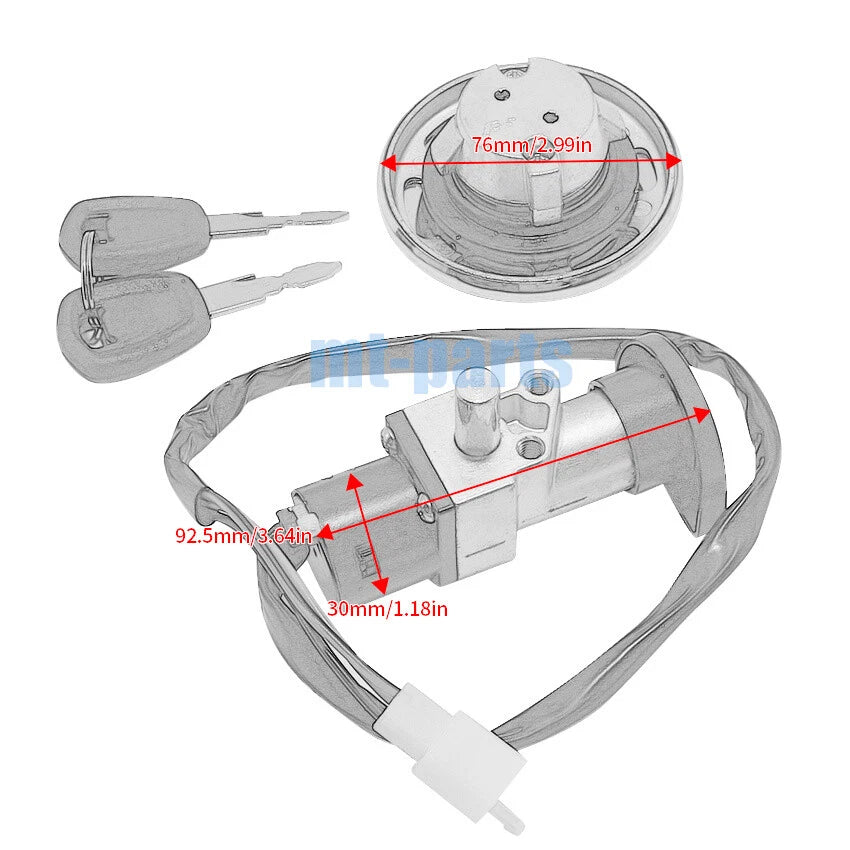 Ignition Switch Key Fuel Cap Lock Set for Harley-Davidson XG500 (15-20)