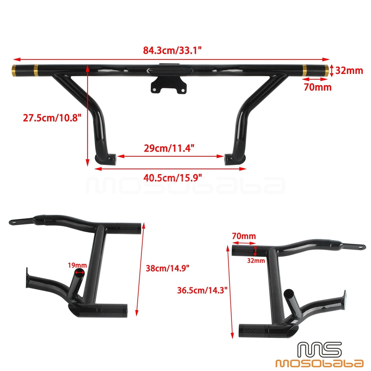 Highway Engine Guard Crash Bar for Harley Road Glide FLTRXST FLTRKSE (2022-2023)