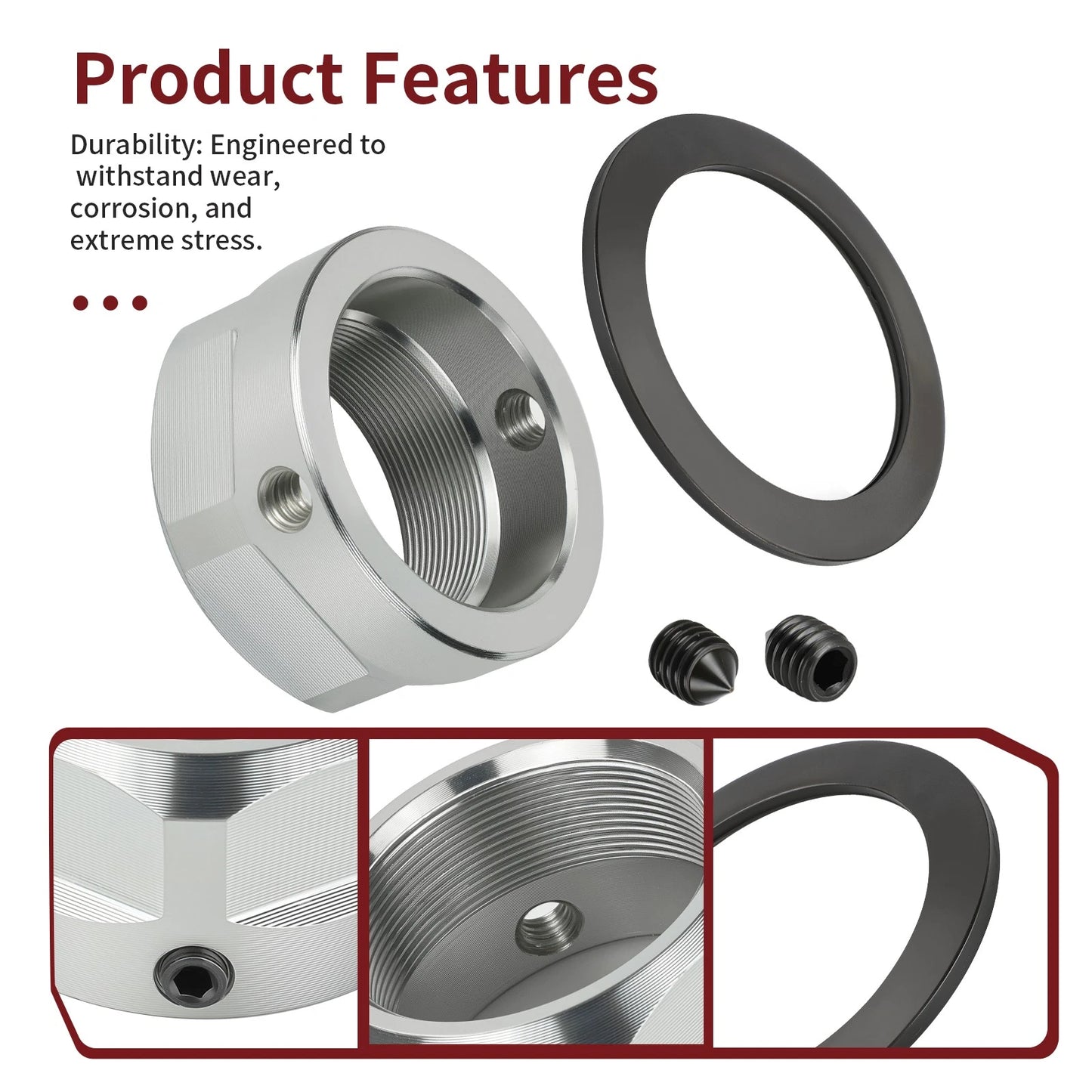 Rear Axle Lock Nut & Washer Set for Yamaha YFZ450/YFZ450X (2004–2013)
