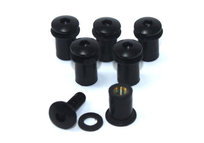 Parabrisas Negro Aluminio Anodizado (Pernos x6) for Kawasaki Ninja