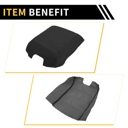 Console Lid Armrest Cover for Ford F-150 (2015-2020) Microfiber Leather Black