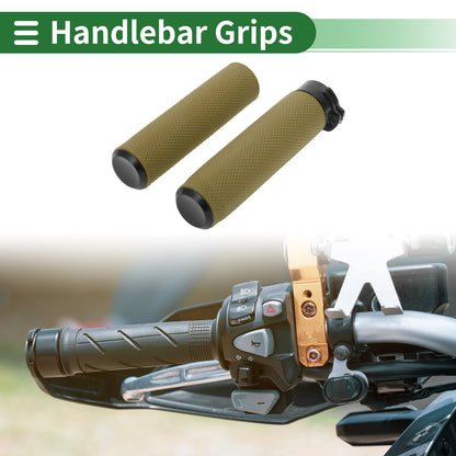 25mm Hand Grips Cover Kit Handlebar Grips TPU Yellow for Motorcycle
