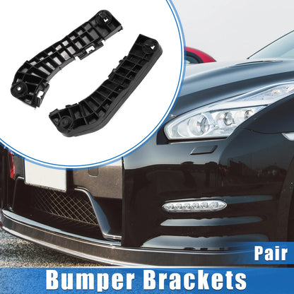 Pair Front Left Right Bumper Brackets Support Cover for Toyota Camry Black