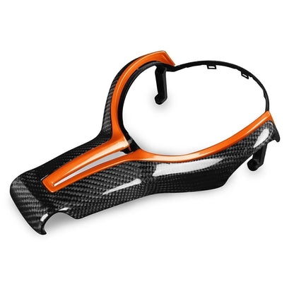 Orange Carbon Fiber Steering Wheel Cover for BMW M2 M3 M4 M6 (2014-2023)