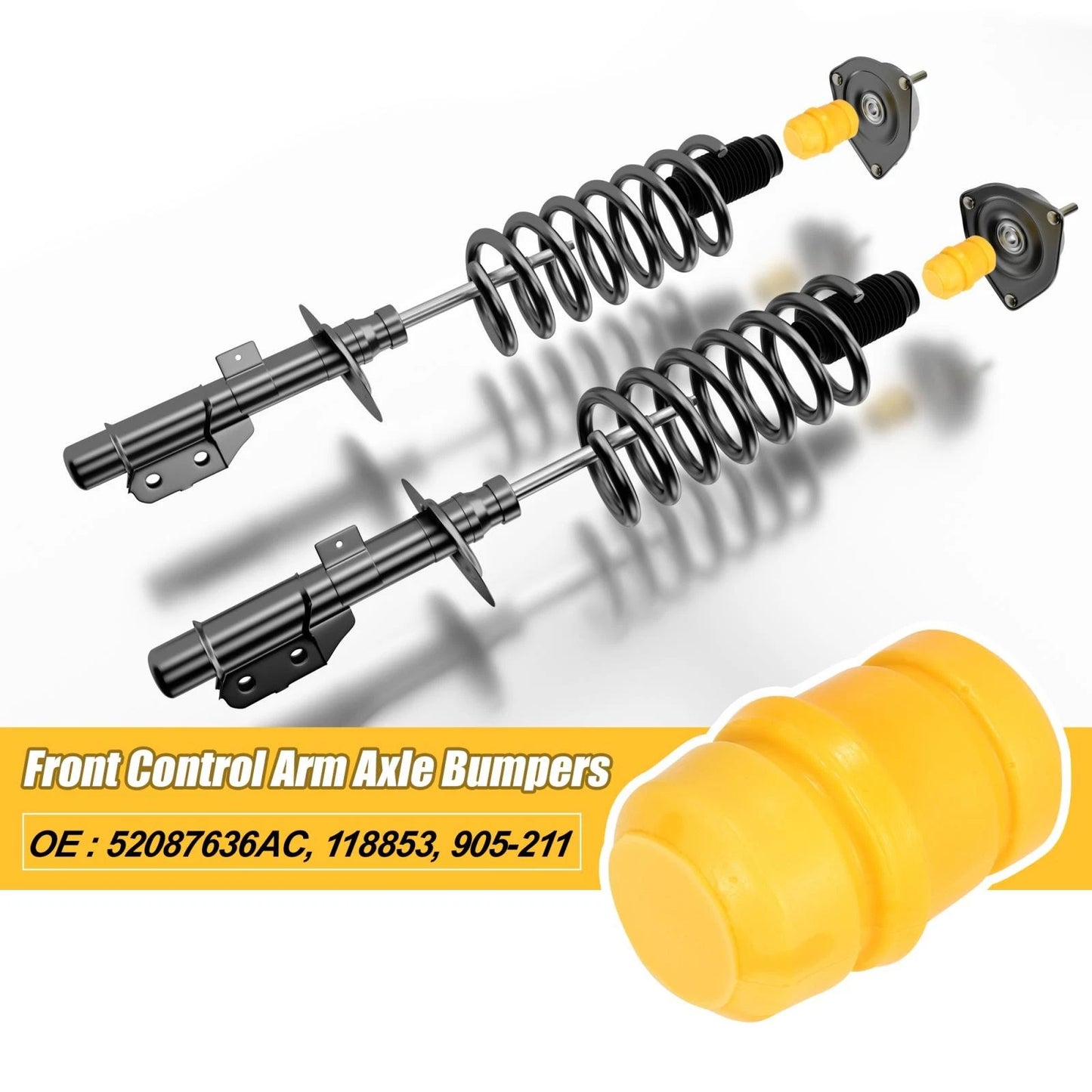 2 x Front Control Arm Axle Bumpers for Dodge Ram 3500 (1994-2002)
