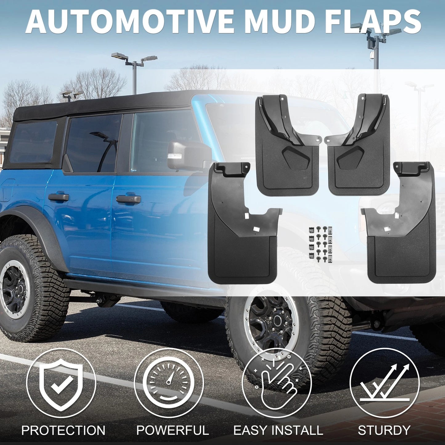 Mud Flap Splash Guard for Ford Bronco (2021-2024)