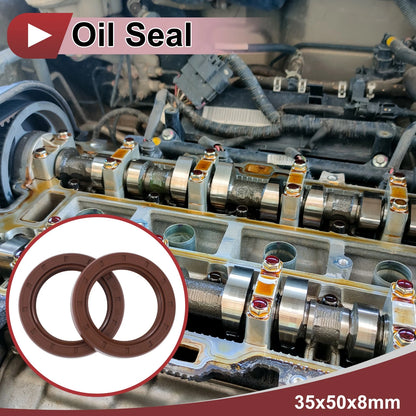 Oil Seal 35x50x8mm Rotary Shaft Seal FKM Brown 2 x Pcs for MakeModel