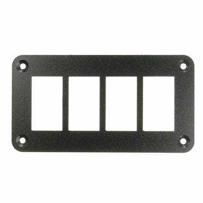 4-Gang Boat Switch Panel Aluminum Alloy Holder Dash Board LED Rocker Switch
