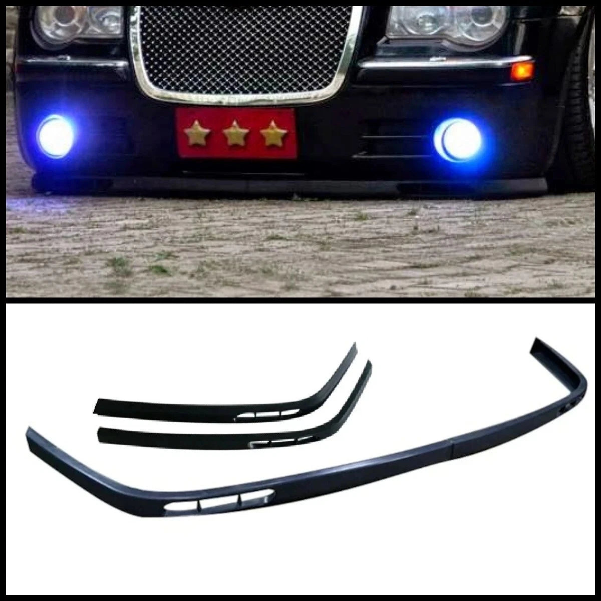 Laguna Front Bumper Splitter for Chrysler 300 C (2005-2010) 2 Piece Pcs