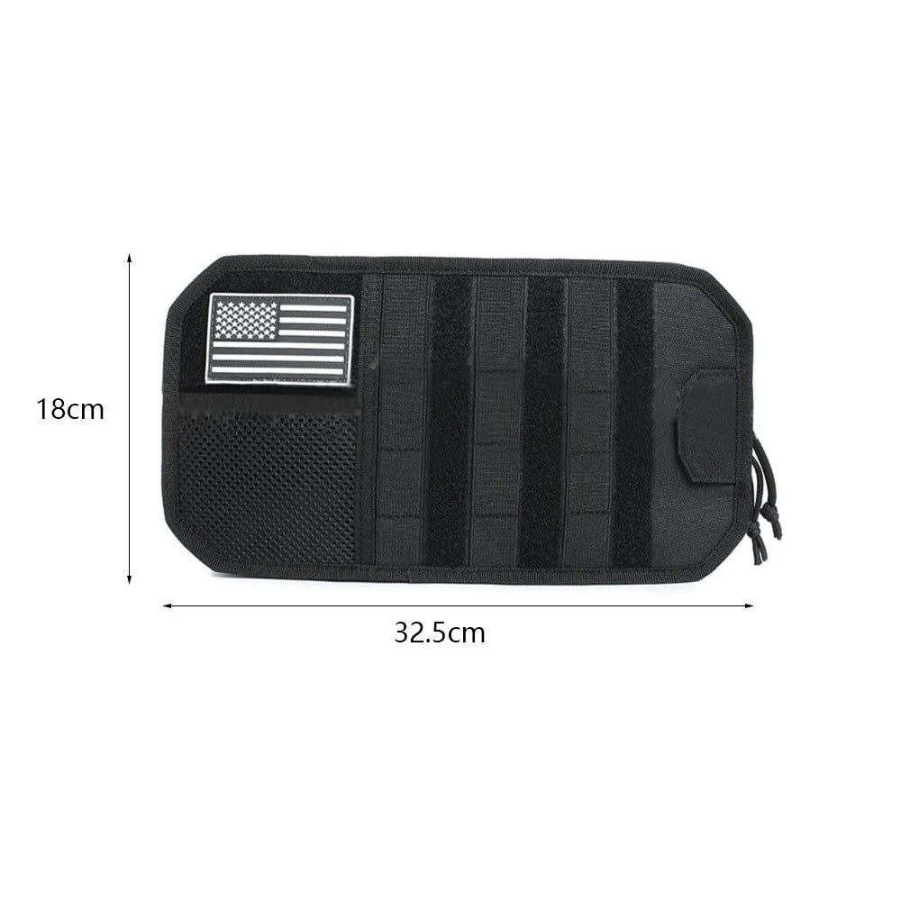 Sun Visor Organizer with Zipper Storage Pouch & Glasses Clip for Car