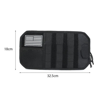 Sun Visor Organizer with Zipper Storage Pouch & Glasses Clip for Car