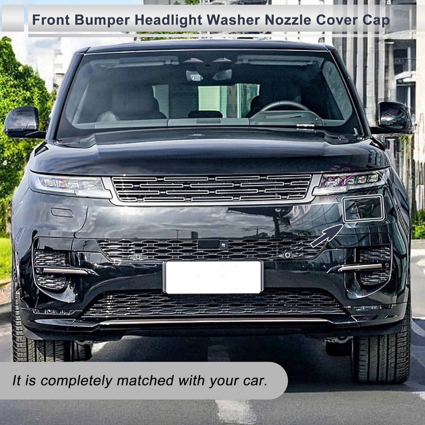 Front Left Bumper Headlight Washer Nozzle Cover for Land Rover