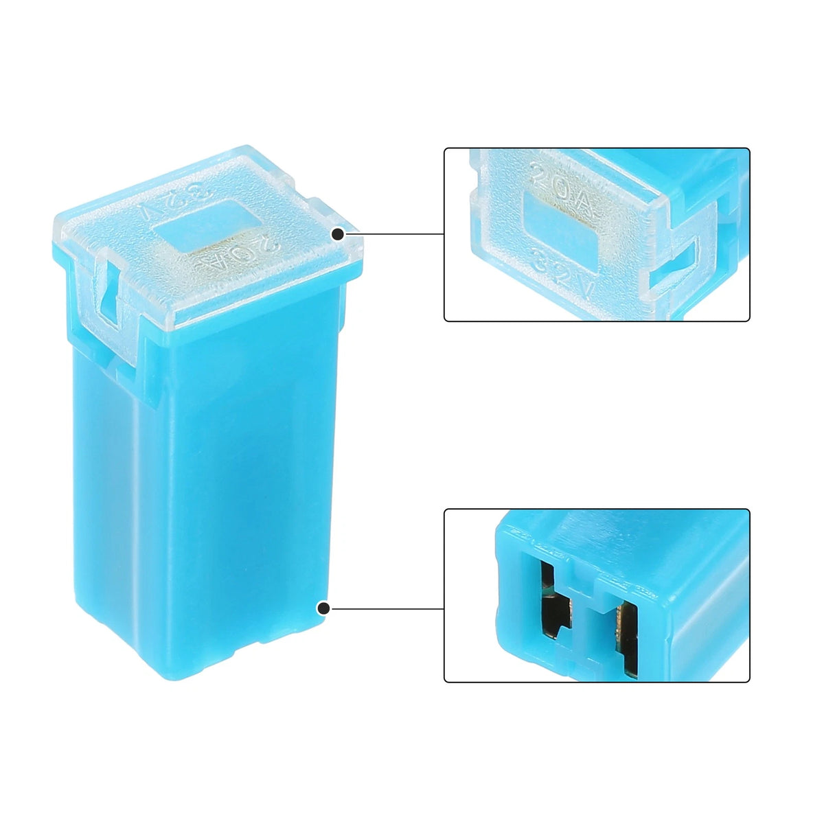 3 x 32V 20A Mini Block Fuse for Trucks & Pickup Cars