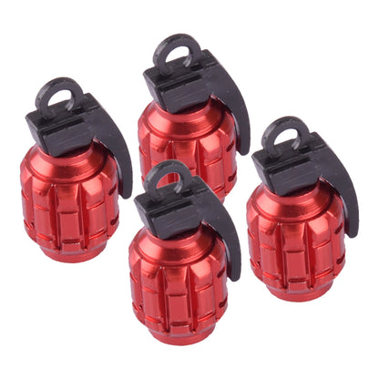 4 x Metal Grenade Bomb Tire Valve Stem Caps for Car Wheel Covers