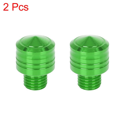 2 x 10mm Mirror Hole Plugs for Motorbike Motorcycle Green Universal