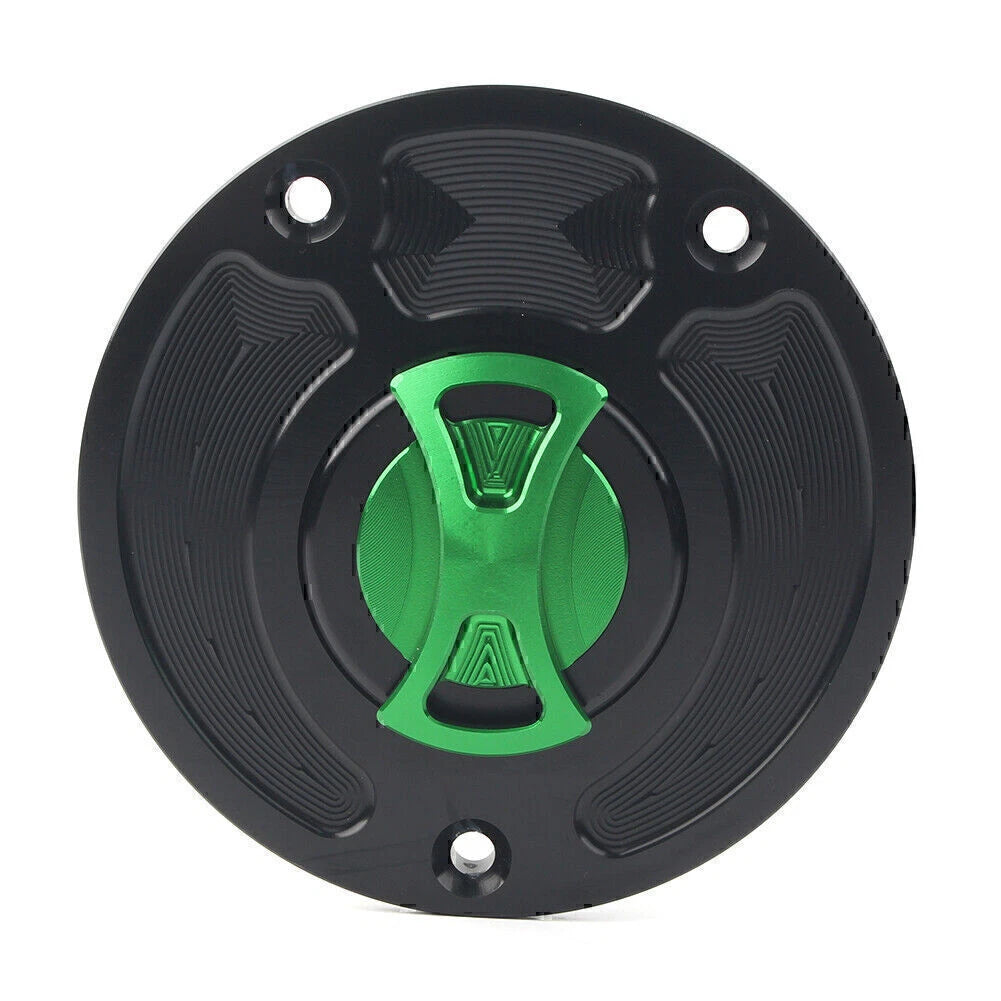 Aluminum Keyless Fuel Gas Tank Cap Cover for Kawasaki ZX10R ZX9R (2004-2023)