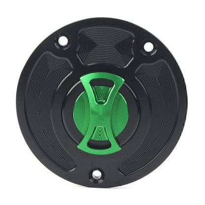 Aluminum Keyless Fuel Gas Tank Cap Cover for Kawasaki ZX10R ZX9R (2004-2023)