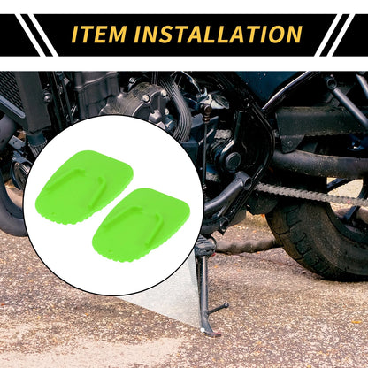 Kickstand Pad 3.54x2.36in Support Plate Green 2 x Universal Motorcycle