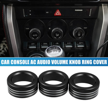 Car AC Audio Volume Knob Cover 3 x for Subaru BRZ Toyota 86 (2013–2021)