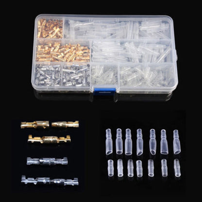 Brass Bullet Connectors M&F Wire Terminal 400 3.9mm Set for Autos