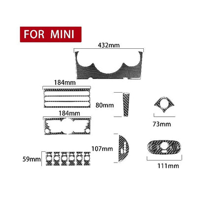 REAL Carbon Fiber Console Gear Shift Panel Cover Trim for Mini Cooper 2002-2004