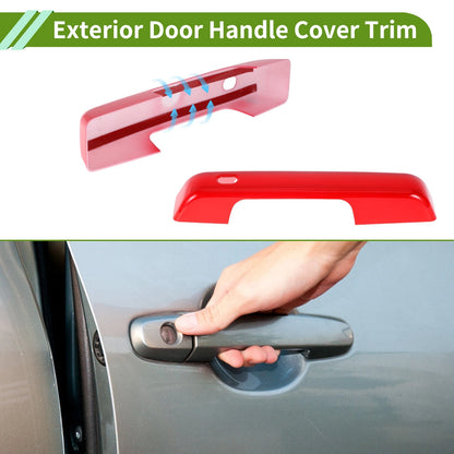 Exterior Door Handle Cover Trim for Ford Bronco (2021-2025) - Red ABS Set