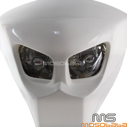 White Alien Headlight for Yamaha Project Bike Naked Motorcycle