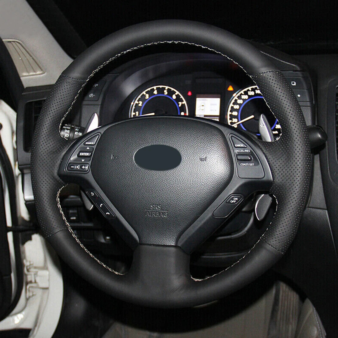 Steering Wheel Cover Wrap for Infiniti EX25 EX35 EX37 (2008-2013)