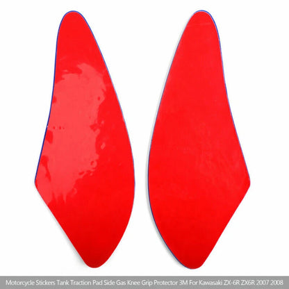 Tank Pad Side Protection Grips Blue for Kawasaki ZX-6R (2007-2008)