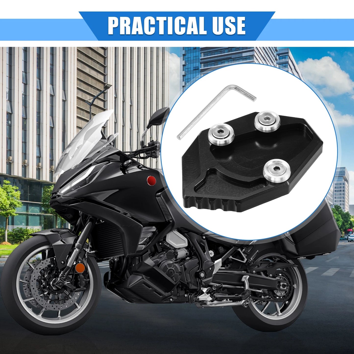 Stand Kit Motorbike for Kawasaki ZZR1400 GTR1400 Durable Aluminum Alloy Black