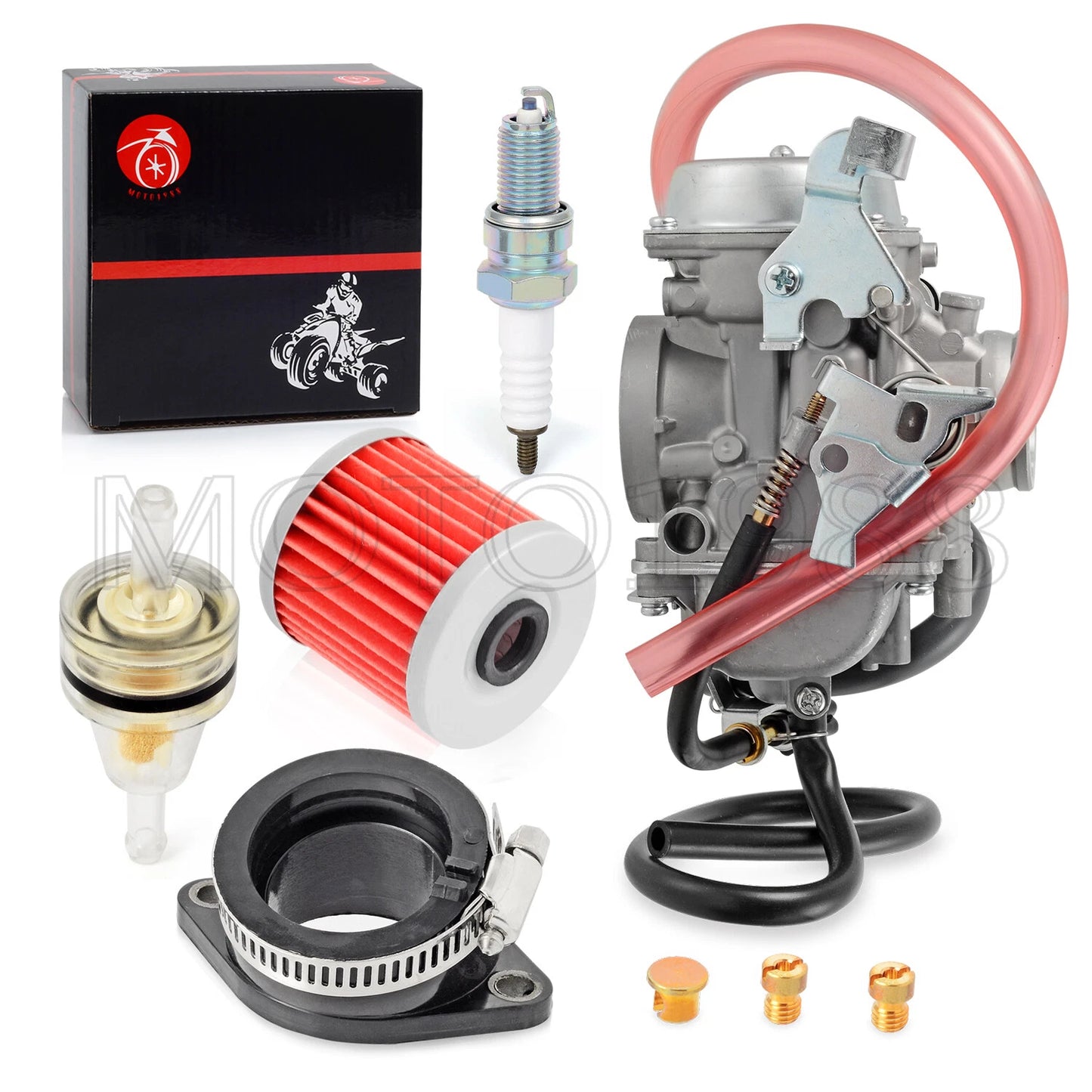 Carburetor & Intake Boot for Kawasaki Bayou 300 KLF300 (1996-2005)