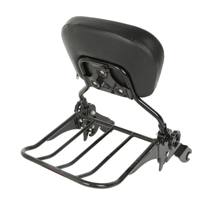 Detachable Backrest Sissy Bar & Luggage Rack for Harley Touring (2009-2025)