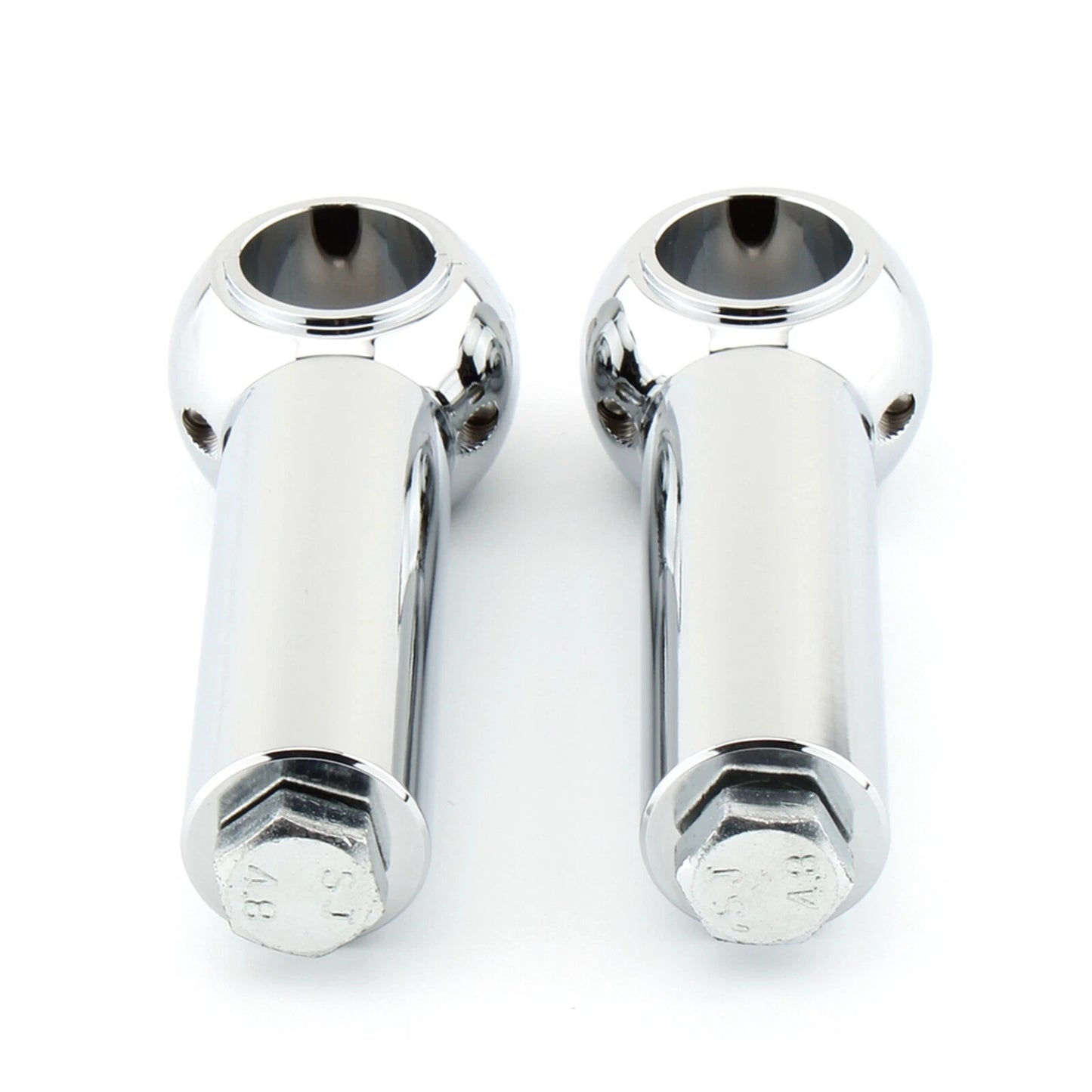 4" Chrome Handlebar Riser Clamp Kit for Harley Davidson