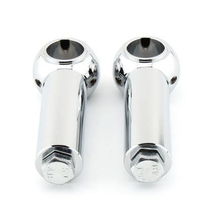 4" Chrome Handlebar Riser Clamp Kit for Harley Davidson