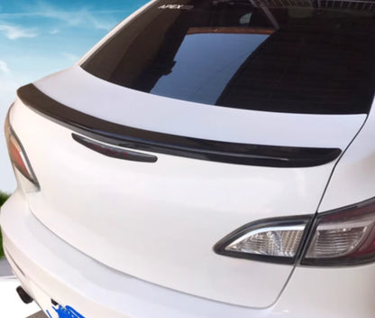 Glossy Black Rear Trunk Spoiler Cover for Mazda 3 Sedan (2010-2013)