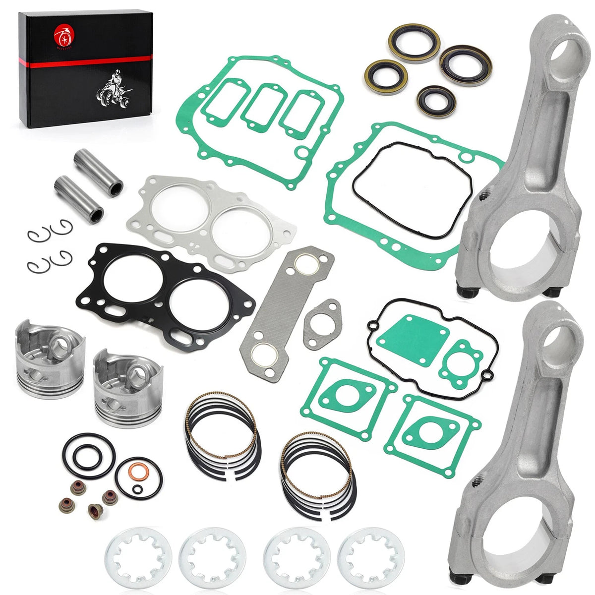 64.50mm Piston Ring Gasket Connecting Rod Kit for EZGO Golf Cart 295cc (1991–2008)