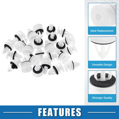 25 x Door Panel Clips for Chevrolet Plastic White