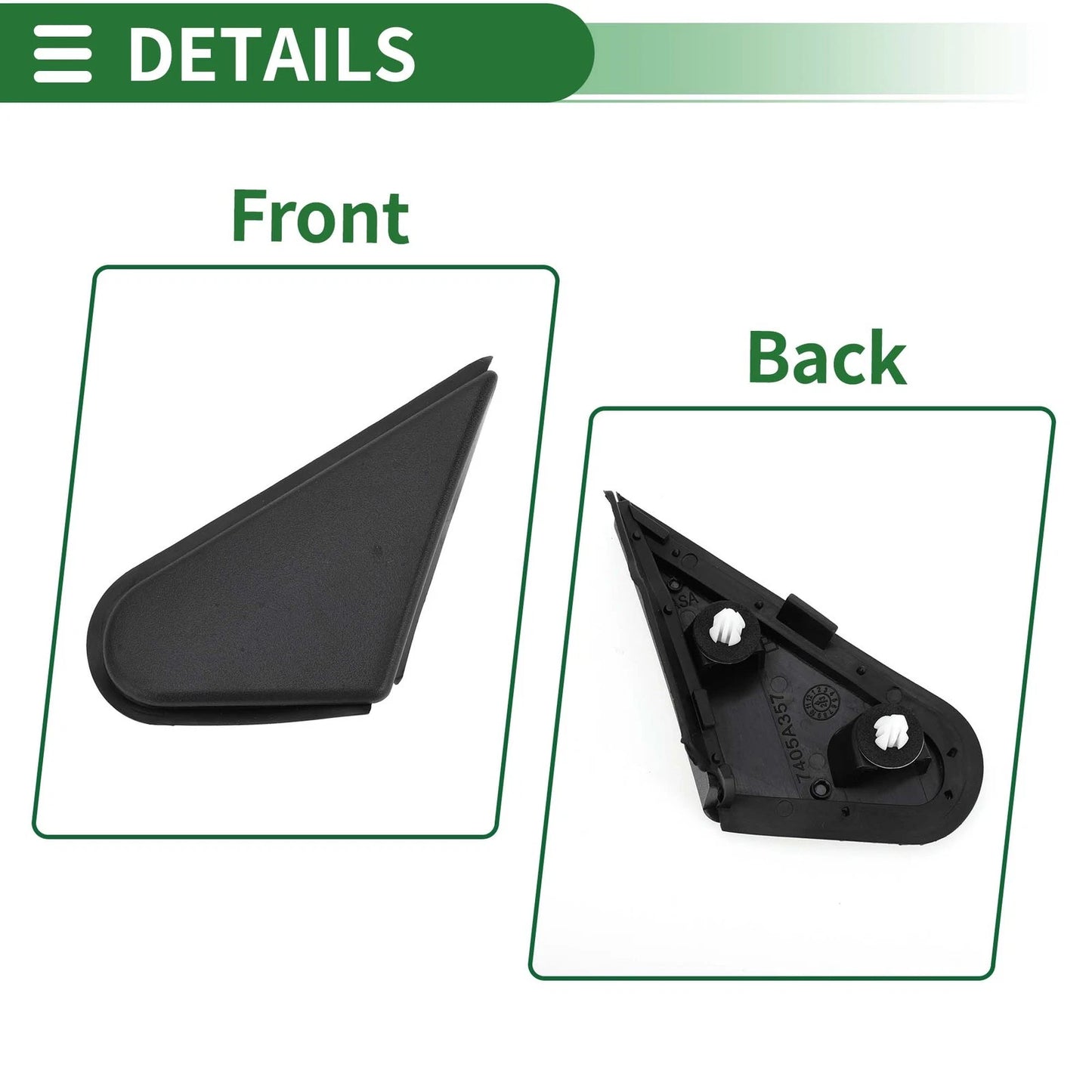 Front Left Pillar Triangle Trim for Mitsubishi Lancer Evolution (2008-2015)