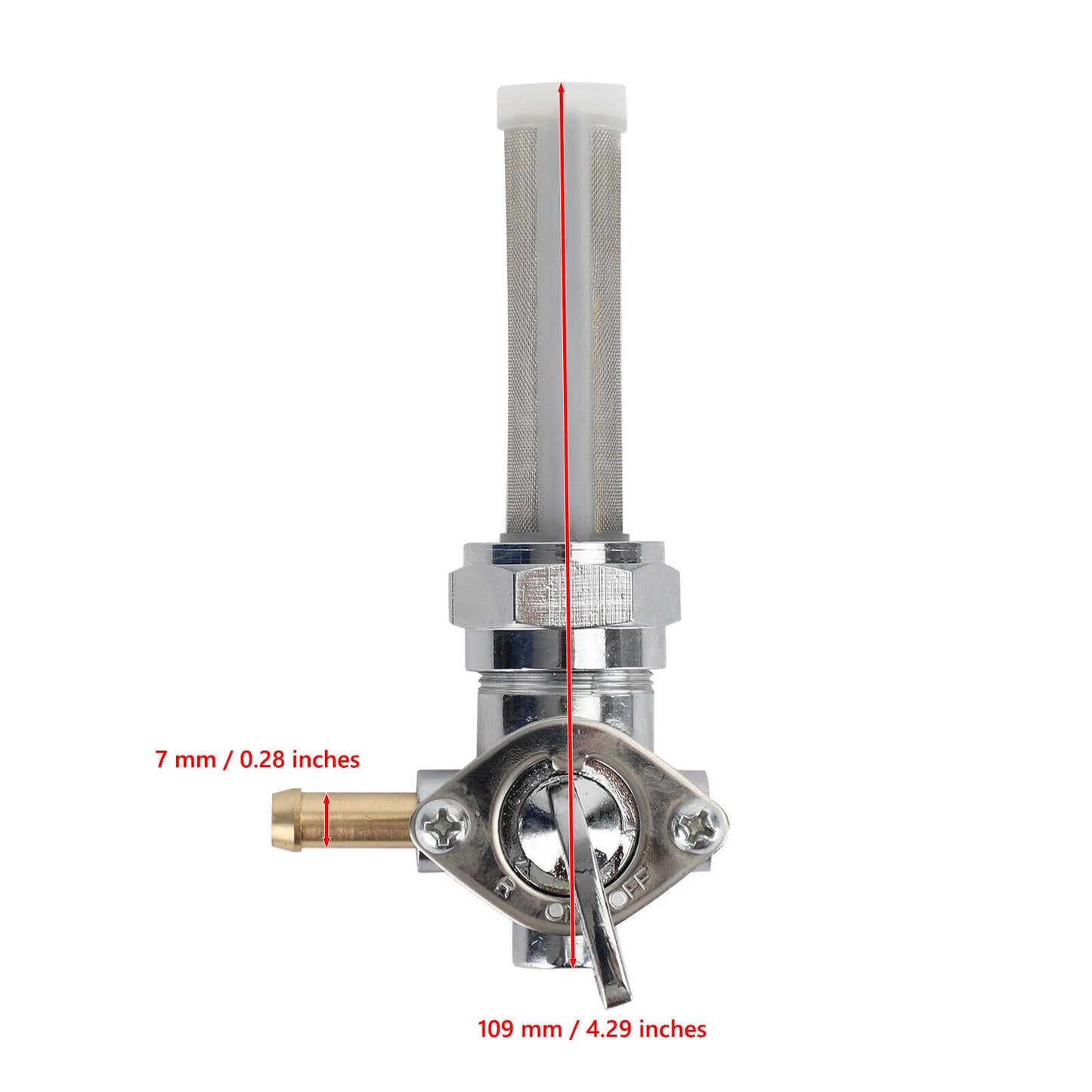 Fuel Tap Switch Left Outlet for Harley Softail Sportster (2004-2023)