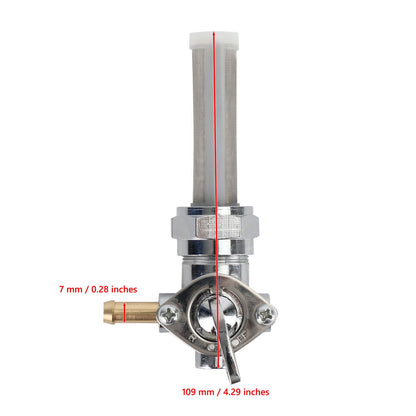 Fuel Tap Switch Left Outlet for Harley Softail Sportster (2004-2023)