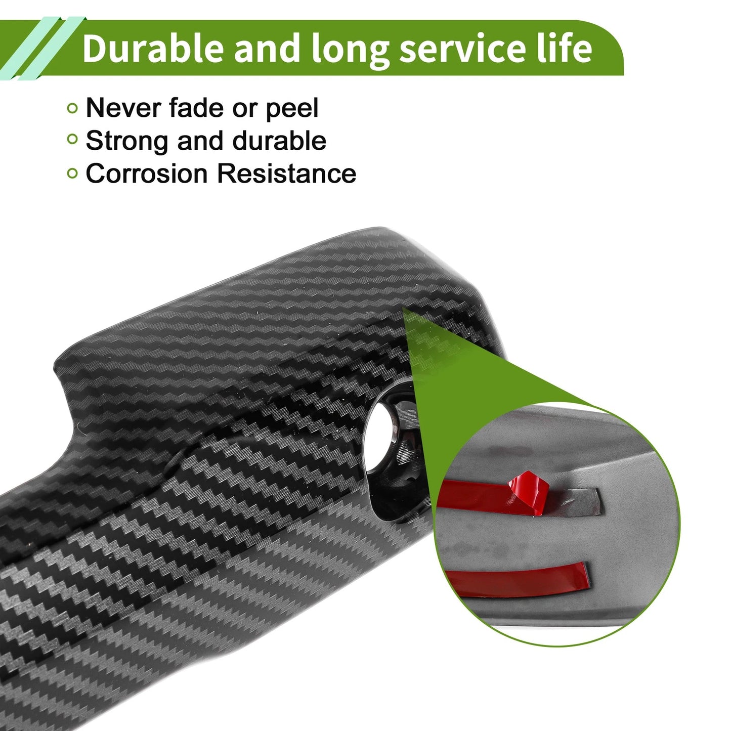 Carbon Fiber Black Exterior Door Handle Cover Trim for Toyota Tacoma (2024-2025)