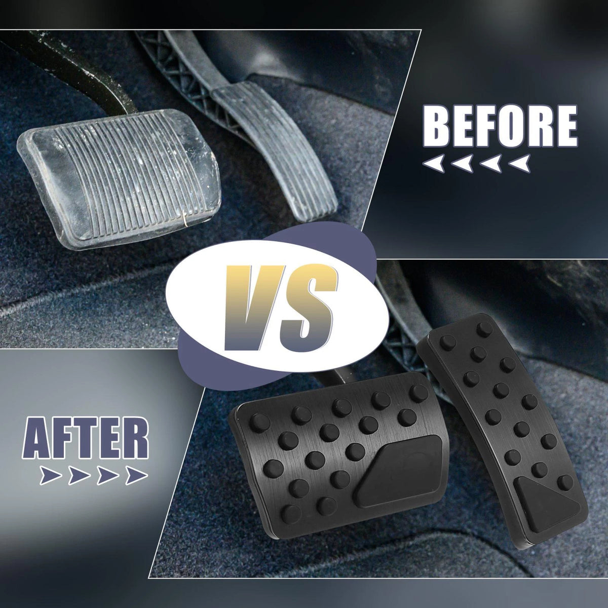 Brake Pedal Pad & Gas Pedal Cover for Jeep (2011-2021) Black