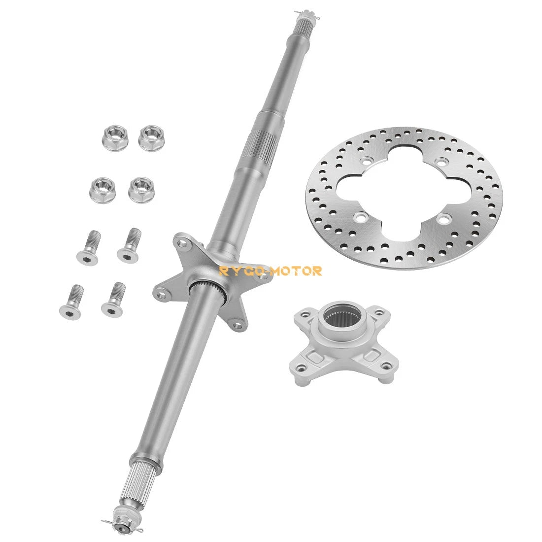 Rear Axle Shaft W/ Rotor Hub & Rotor for Honda TRX400EX Sportrax 2x4 (1999–2008)