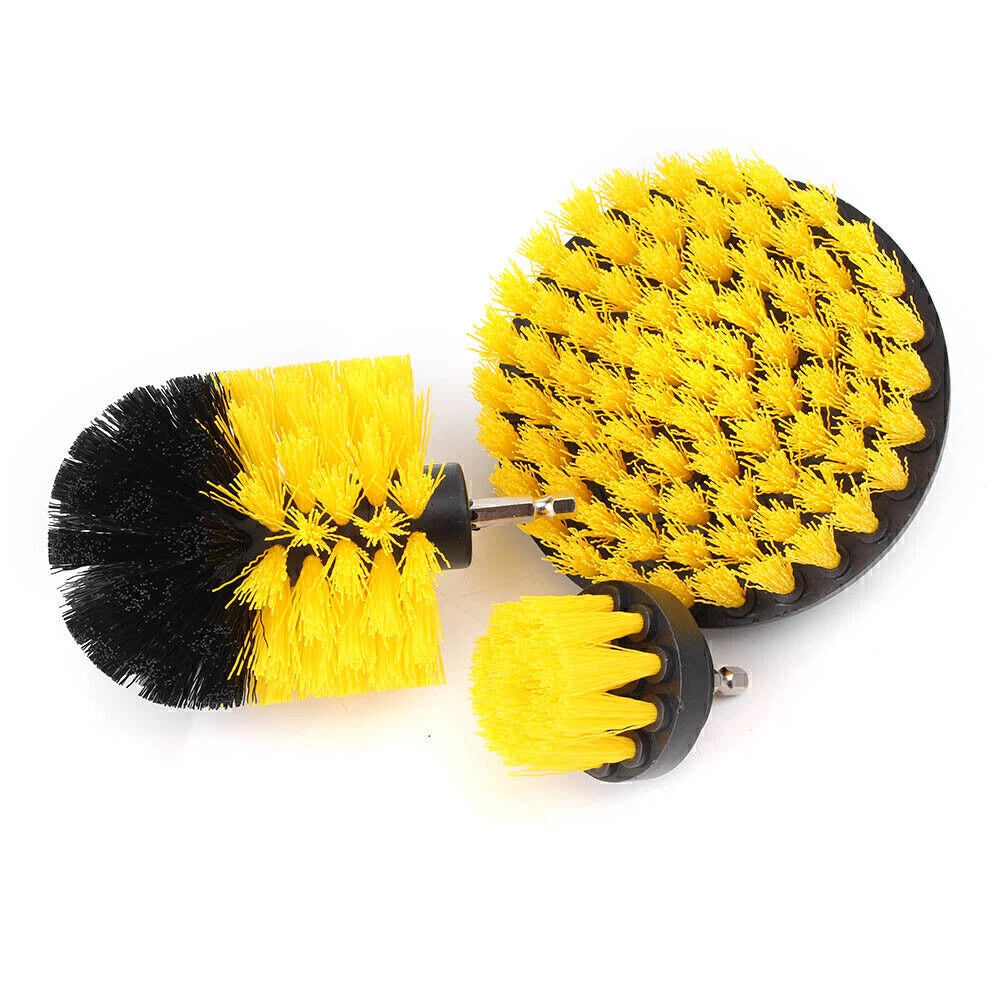 Electric Rotary Cleaning Brush Tool Kit for Car - Round Power Bristle (2023)