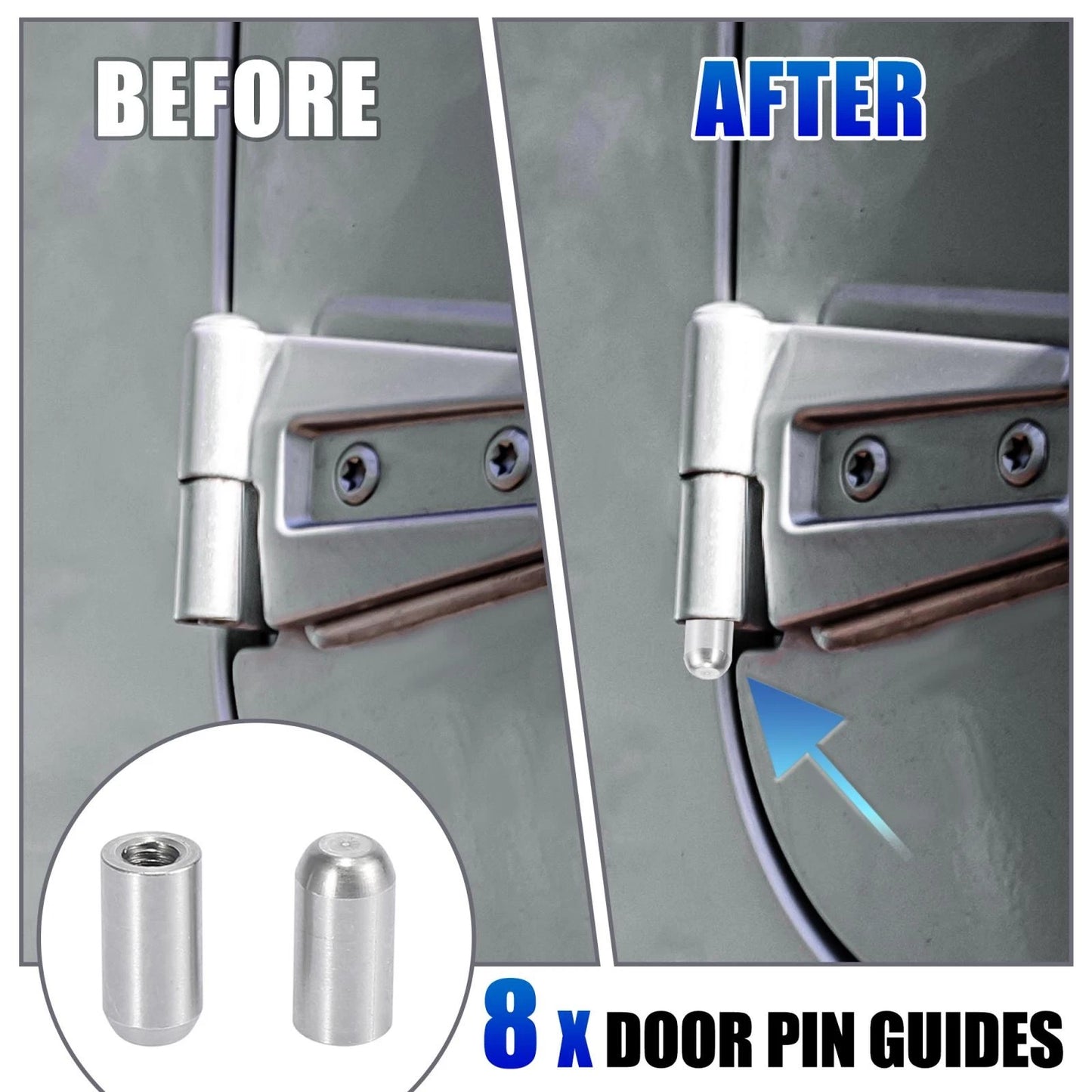 Door Hinge Liners Pin Guides Bushing Removal Tool Kit for Jeep Wrangler (2007-2023)