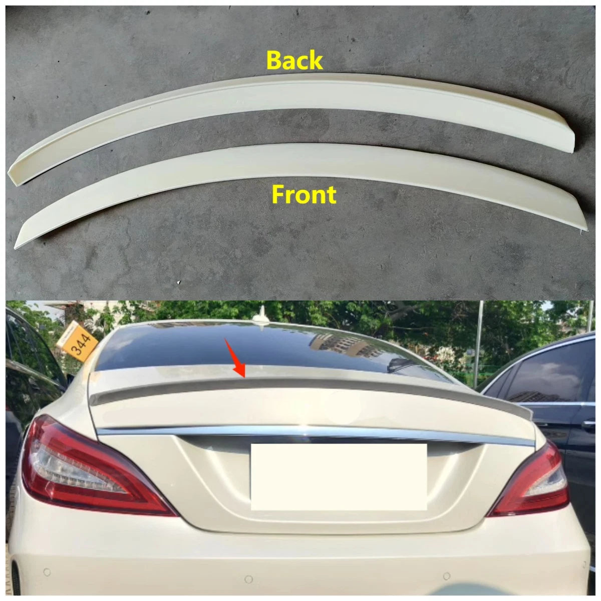 Rear Boot Spoiler Wing Unpainted for Mercedes-Benz CLS Class (2012-2017)