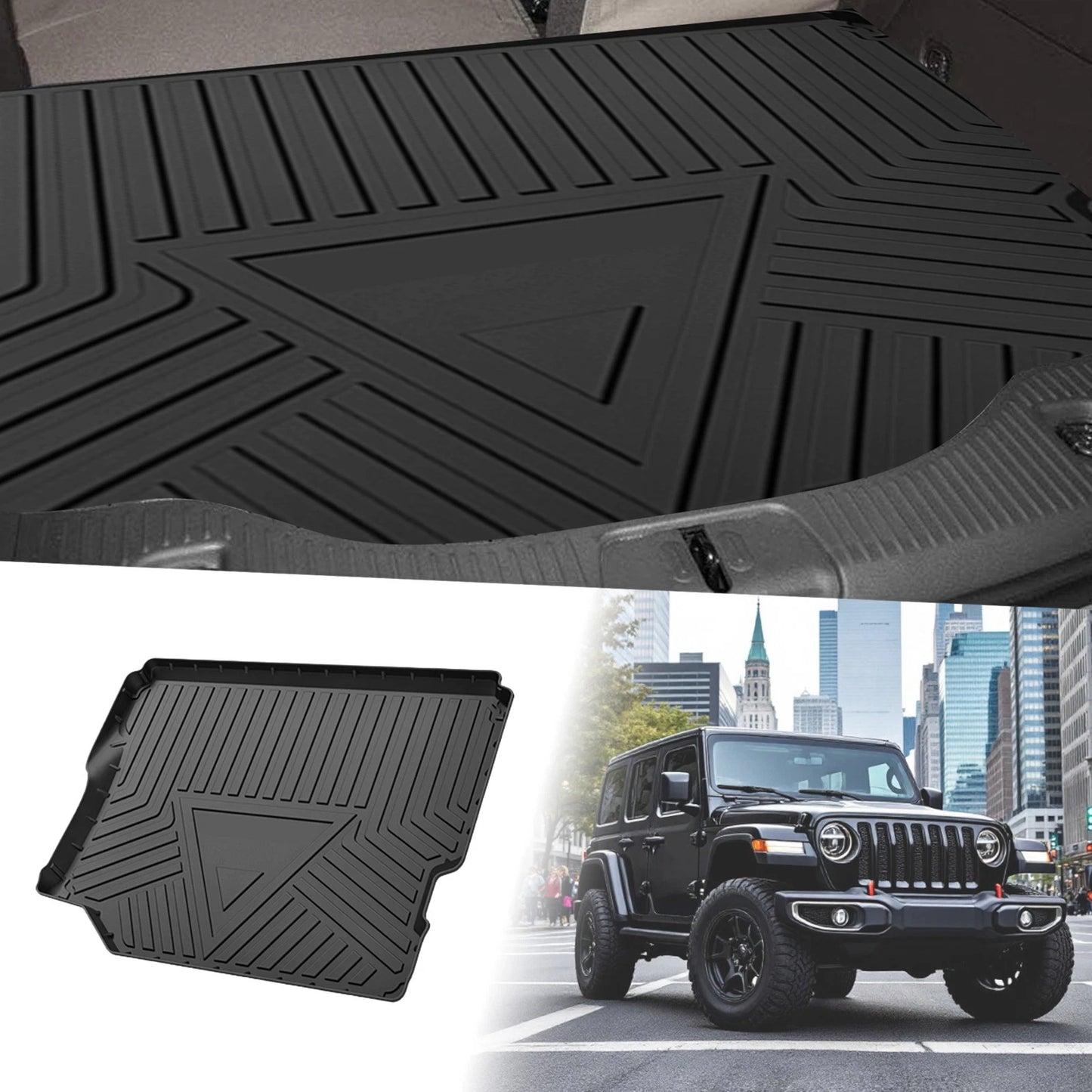 Cargo Liner Rear Trunk Mat for Jeep Wrangler JL 4 Door (2018-2025) 1 x TPE